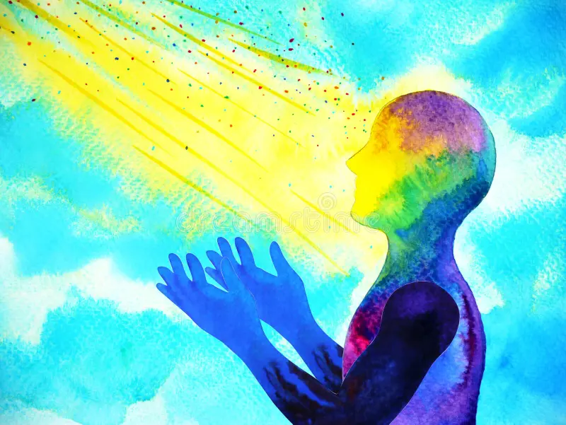 Abstract illustration showing a centred gauge with structured surrounding elements, representing directed attention within a complex work environment